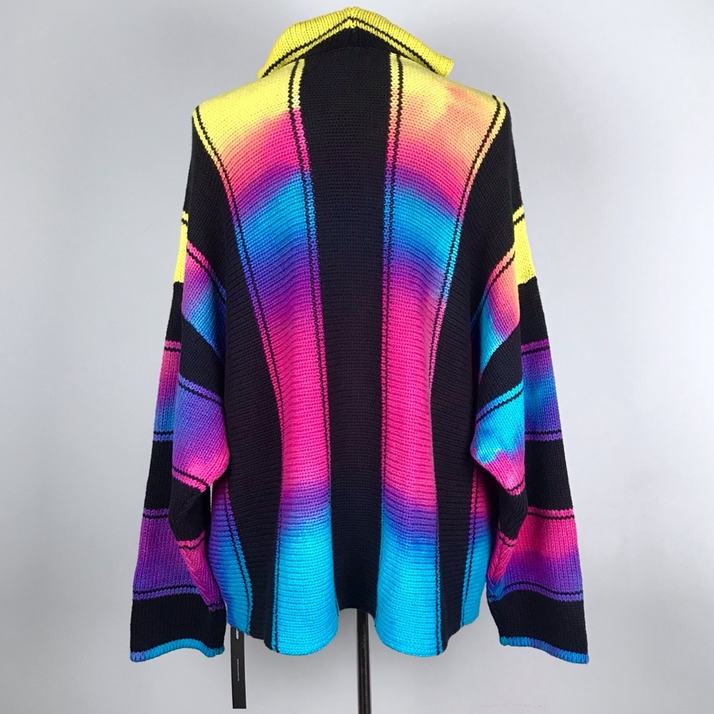 Amiri Rainbow Wide Stripe Baja Cotton Sweater - Picture 4 of 8